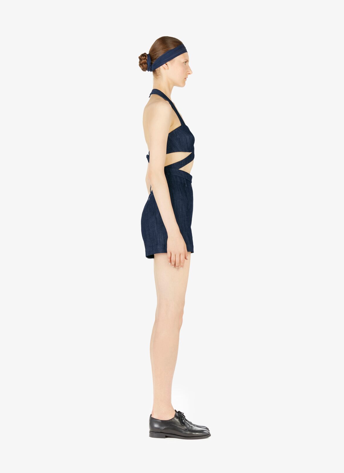 Alaïa Edition 1990 High-Waisted Denim Short ALAÏA MARINE ALAÏA EDITION 1990 HIGH-WAISTED DENIM SHORT